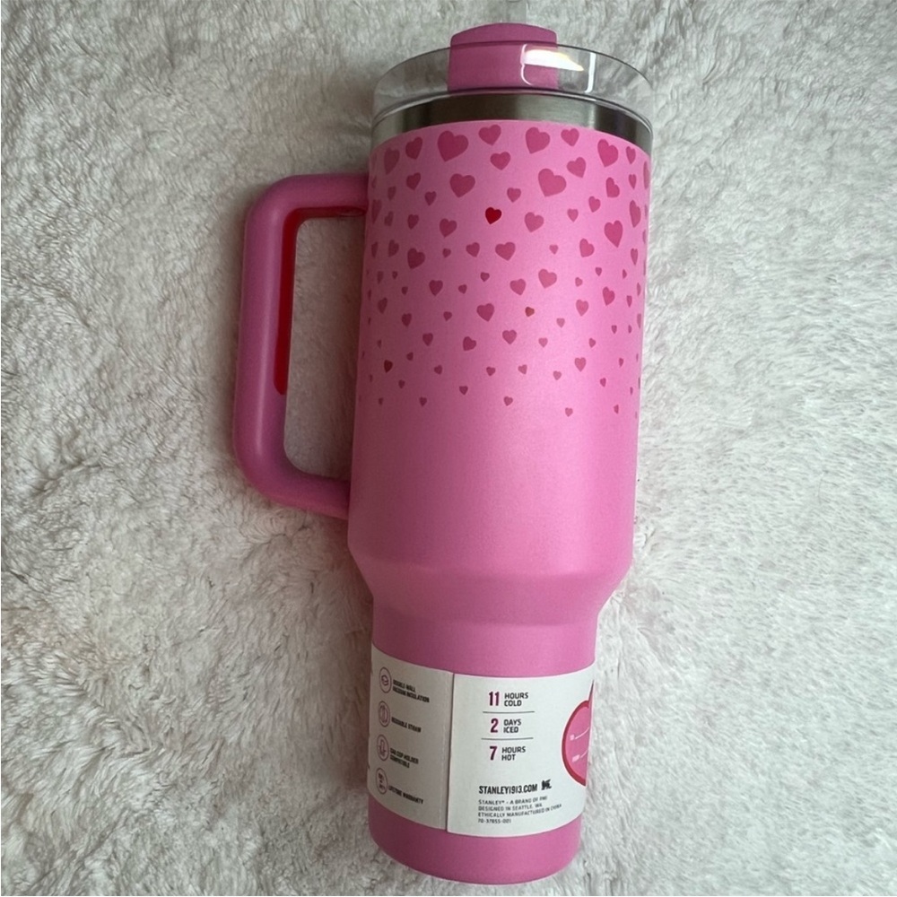 Stanley 40 oz Stainless Steel H2.0 Flowstate Quencher Tumbler Sweet Hearts - Picture 5 of 6